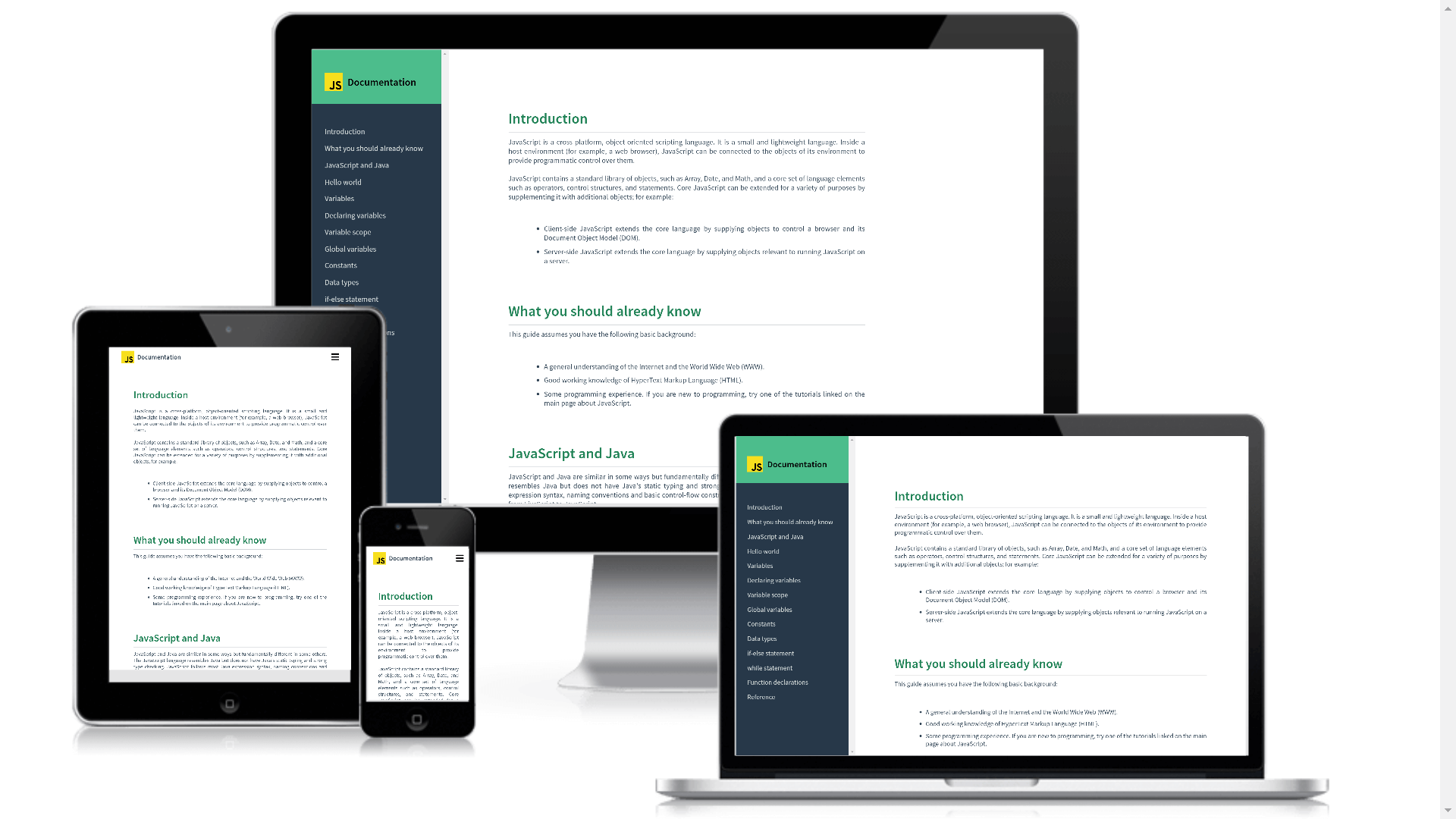 JavaScript Documentation Website